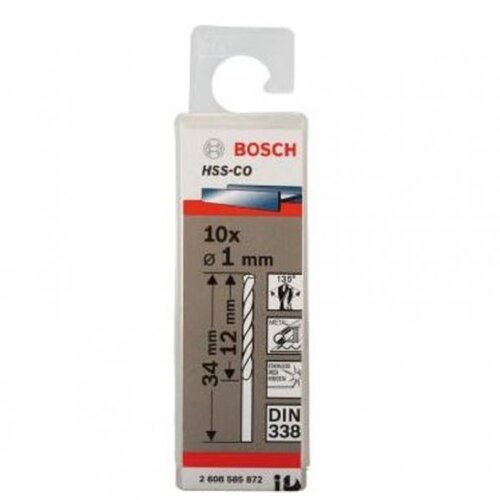 Bosch burgija za metal hss-co, din 338 1 x 12 x 34 mm pakovanje od 10 komada Cene