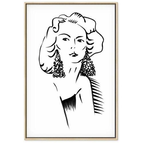  Slika - Romantic Blonde (1 Part) Vertical 80x120 U prirodnom drvenom okviru Slike