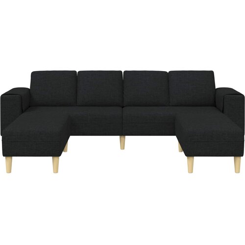  Kauč za dnevni boravak 3 pcs Crna Poliester Slike