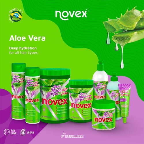 Novex Aloe Vera hranilni &amp;scaron;ampon za obnovo in krepitev las 300 ml Slike