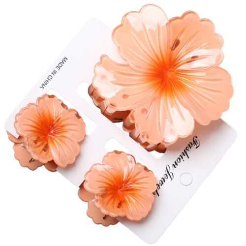 INF Spiralne cvetne sponke za lase, 3 kosi – ABS protizdrsne Orange, (5000327192) Cene