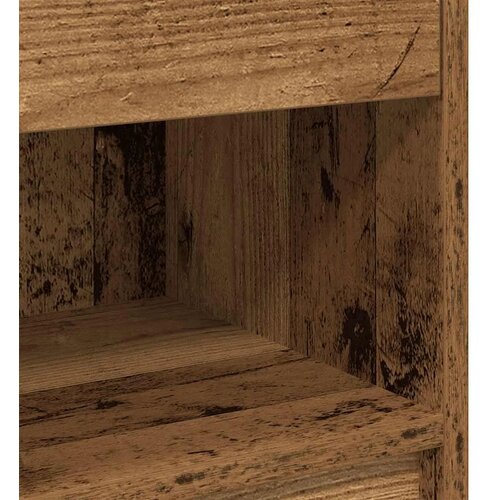  Noćni ormarići 2 kom s ladicama staro drvo 39x28x41 cm - Staro drvo 2 Slike
