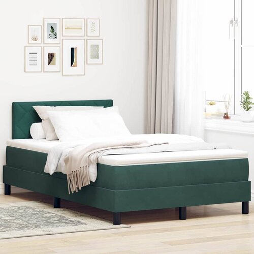  LED Box Spring Krevet Tamnozelena 120 x 190 cm Bar&amp;scaron;un Slike