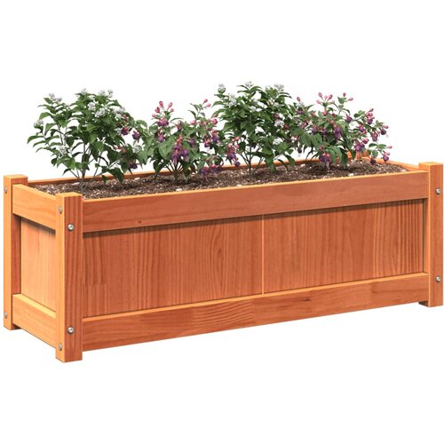  Vrtna sadilica vo&amp;scaron;tano smeđe boje 90 x 31 x 31 cm od borovine Slike