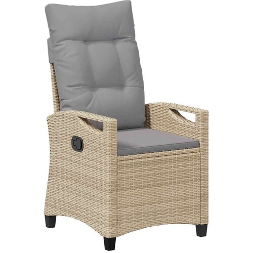  Vrtna stolica 2 pcs Bež i svijetlo siva 56 x 60 x 112 cm - bež i svjetlosiva Slike