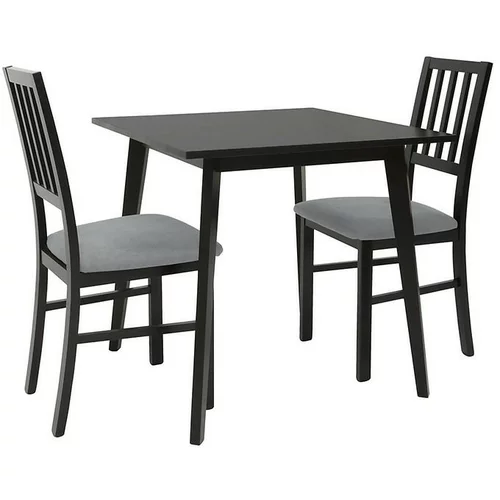 Black Red White Komplet mize in stolov Asti - Črn/siv