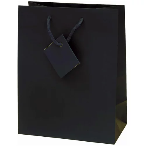  darilna vrečka, plastificirana, velika, mat črna
