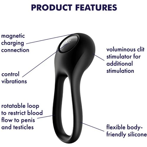 Satisfyer prsten Majestic Duo, crni Cijene
