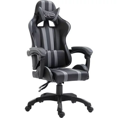 vidaXL Igraća stolica od umjetne kože siva