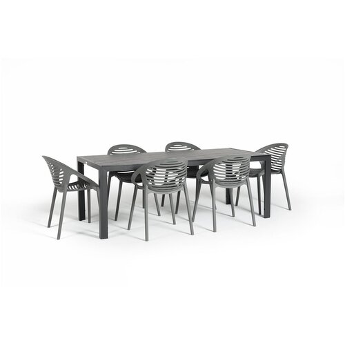 Bonami Selection Vrtni blagovaonski set za 6 osoba sa sivim stolicama Joanna i stolom Viking, 90 x 205 cm Cijene