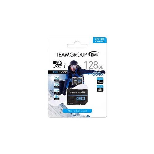 Team Group TeamGroup MICRO SDHC/SDXC 128GB GO UHS-I U3 V30, 90/50MB/s +SD Adapter TGUSDX128GU303 Slike