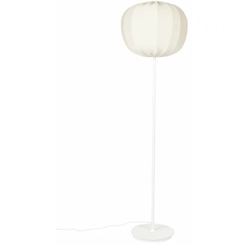 White Label Bela stoječa svetilka s tekstilnim senčnikom (višina 160 cm) Shem –