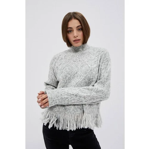 Moodo Turtleneck sweater with fringes