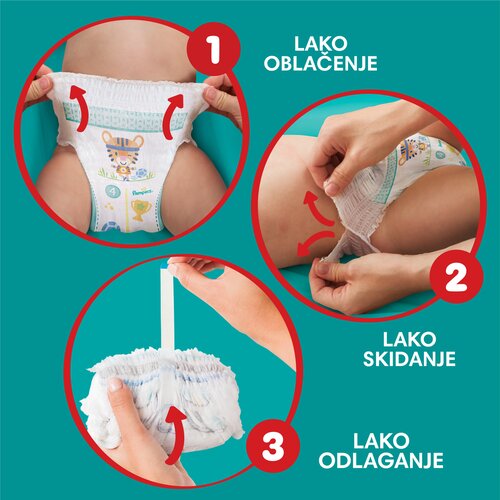 Pampers Pants hlačne pleničke, &amp;scaron;t. 4, za 9 - 15 kg, 176 kos S4 176/1 Slike