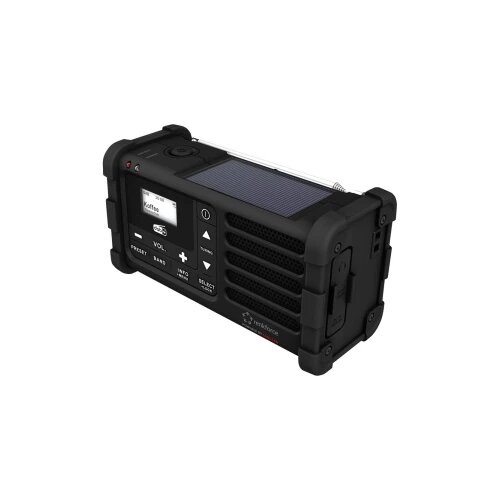 Renkforce RF-DAB-MMR88 vanjski radio DAB+ (1012), UKW (1014) radio za hitne slučajeve, USB ručna obrtaljka, solarni panel, mogućnost punjenja, džepna svjetiljka crna Slike