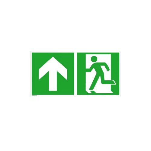 Signal rute za izbjegavanje folija Izlaz u slučaju nužde lijevo, smjer prema gore, ravno SafetyMarking 38.3026 (&amp;Scaron; x V) Slike
