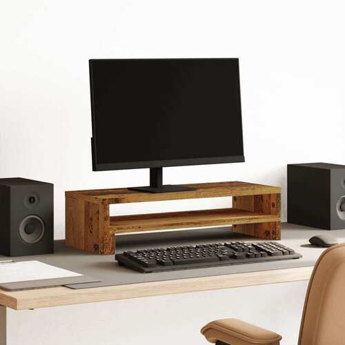 VidaXL stalak za monitor boja drva 54x22x15 cm konstruirano drvo Slike