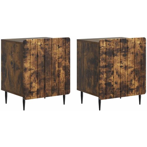  Noćni ormar 2 pcs Dimljeni hrast 43 x 34,5 x 52 cm Cene