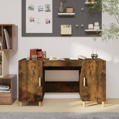  Radni stol boja dimljenog hrasta 140x50x75 cm konstruirano drvo Cijene