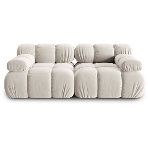 Micadoni Home bež žametna sedežna garnitura 188 cm bellis &amp;ndash; Slike