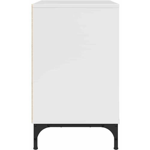  Noćni ormarić s ladicama Visoko sjajno bijela 63.5 x 36 x 61 cm Slike