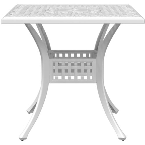  Vrtni stol bijeli 80x80x75 cm od lijevanog aluminija Slike