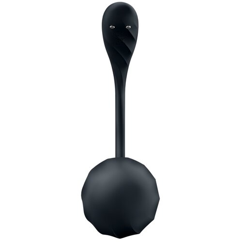 Satisfyer Ribbed Petal - radio vibrirajuće jaje (crno) Slike