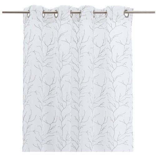 Casa Selecci&amp;oacute;n Bijela/siva prozirna zavjesa 140x260 cm Coral &amp;ndash; Slike