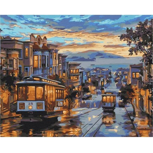  Slika za samostalno slikanje - A city painted with rain 50x40 Slike