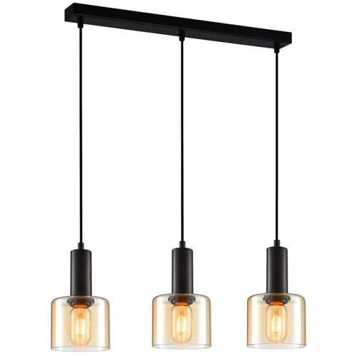  ITALUX PND-65342-3-BK+AMB - Luster SANTIA na sajli 3xE27/40W/230V Cene