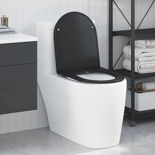  WC daska Crna 47 x 36 x 3,4 cm Duroplast Cene