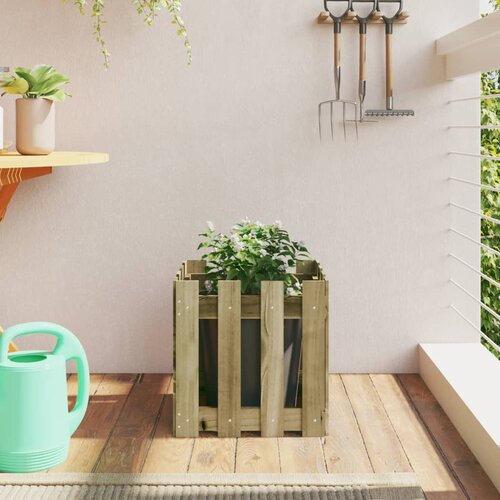  Vrtna sadilica s izgledom ograde 40x40x40 cm od borovine Cene