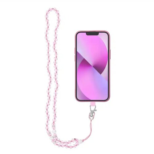  Privjesak za telefon CRYSTAL DIAMOND / dužina kabla 74cm (37cm u omči) / oko vrata svijetloružičasta Cijene