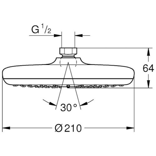 Grohe Tempesta 210 tuš ruža 26408000 Cene
