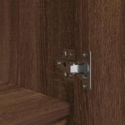 VidaXL Visoka omara rjavi hrast 29,5x34x119,5 cm inženirski les Slike
