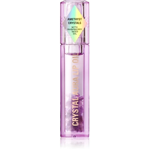 Makeup Revolution Crystal Aura olje za ustnice za prehrano in hidracijo odtenek Amethyst Lavender 2,5 ml