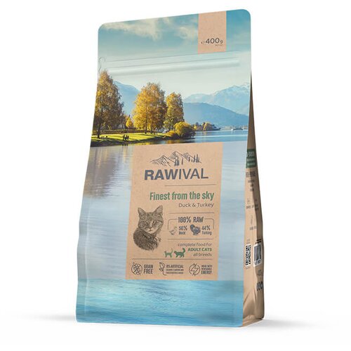 Craftia RAWIVAL Finest From the Sky Adult Cat - pačetina i ćuretina za odrasle mačke (400g, 1,7kg, 5kg) 400g Cene