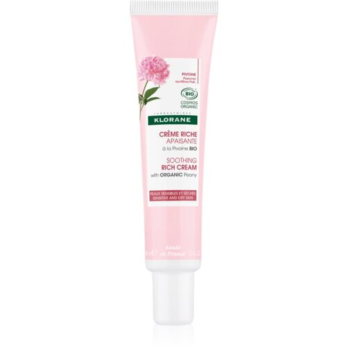 Klorane Peony pomirjujoča krema za občutljivo in suho kožo 40 ml Cene