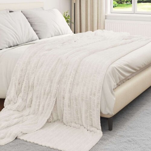  Odeja krema 240 x 220 cm Flis, (5000288330) Cene