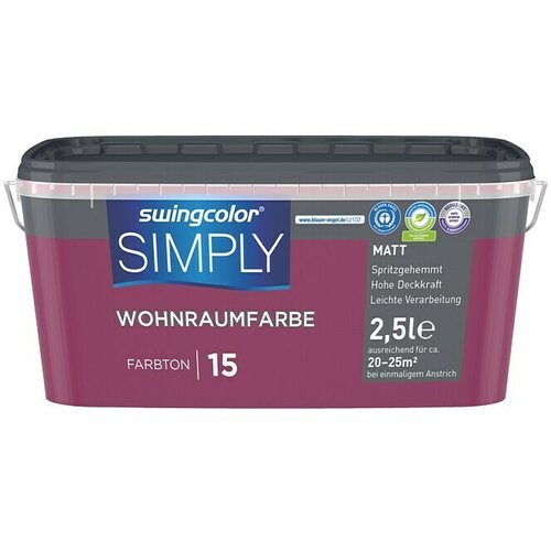 SWINGCOLOR Stenska barva SIMPLY (Vijolična, Mat, 2,5 l) Cene