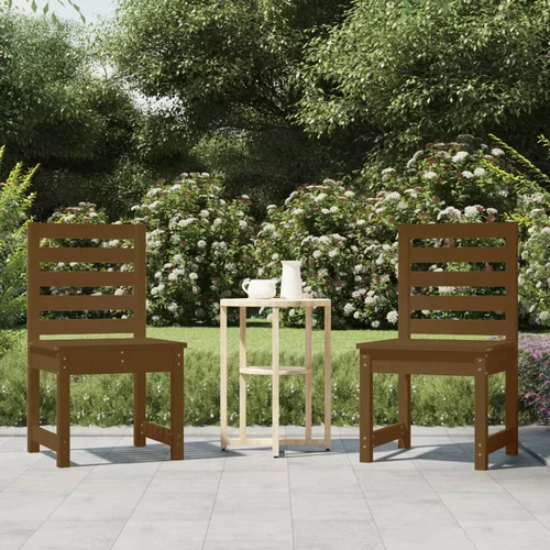  Vrtne stolice 2 kom boja meda 40,5x48x91,5 cm masivna borovina