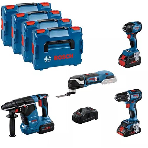 Bosch Professional komplet 4 aku alata GSR 18V-90 C, GDR 18V-210 C, GBH 18V-24 C i GOP 18V-28 u L-BOXX-u Slike