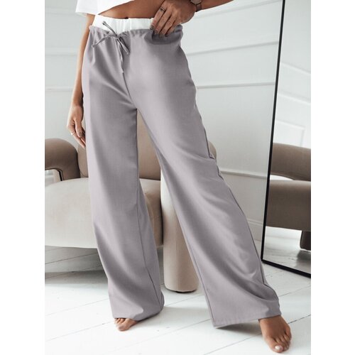 DStreet Spodnie damskie wide leg DARAMY szare Slike