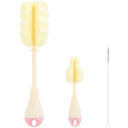 Kikka Boo set četki za či&amp;scaron;ćenje fla&amp;scaron;ica i cucli 3 dela pink (KKB40044) Slike
