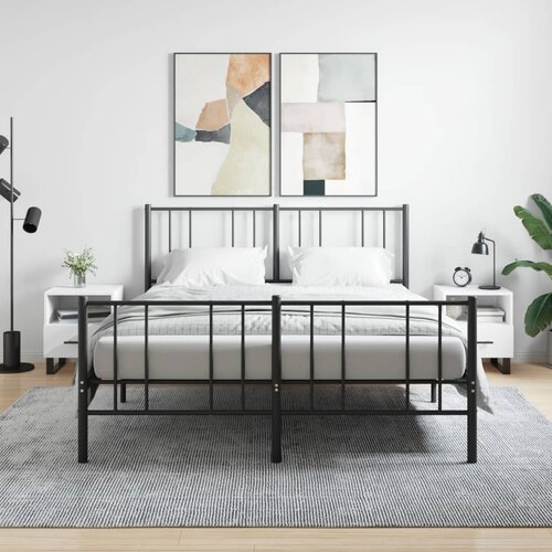 vidaXL Nočna omarica 2 kosa bela 40x35x47,5 cm inženirski les Cene