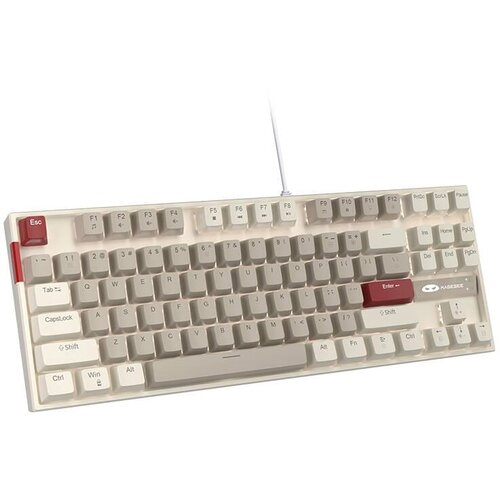  MageGee MK-STAR mehanička gaming tipkovnica, smeđi prekidači, bijela, UK layout Cijene