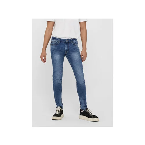 Only & Sons Jeans hlače Warp 22018256 Mornarsko modra Skinny Fit