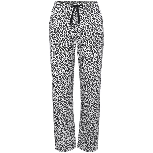 VIVANCE Pidžama hlače crna / bijela