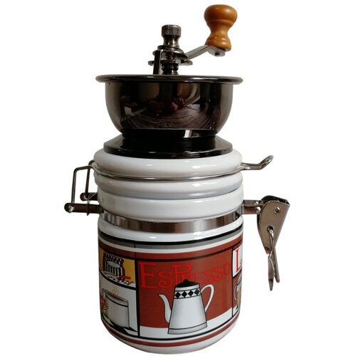 INF Bel okrogel ročni mlinček za kavo s keramično posodico &mdash; retro mlin (burr) z ročnim ročajem za domačo espresso-pripravo, (5000286952) Cene