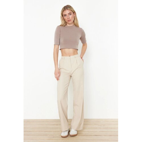 TRENDYOLMILLA Ženske pantalone TWOSS24PL00084, Bež Cene